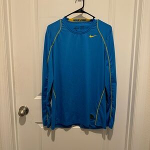 Nike Pro Men's Blue Activewear Shirt - Size M